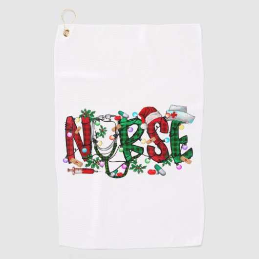 Stethoscoop RN LPN Scrub Nurs Golfhanddoek (Voorkant)