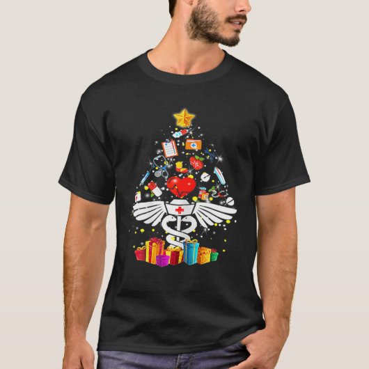 Stethoscoop RN LPN Scrub Nurs T-shirt (Voorkant)