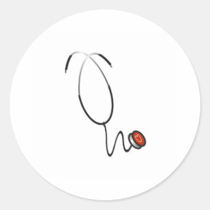 Stethoscoop Ronde Sticker