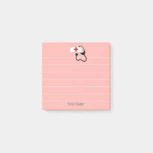 Stethoscoop roze gepersonaliseerd post-it® notes