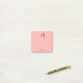 Stethoscoop roze gepersonaliseerd post-it® notes (Op bureau)