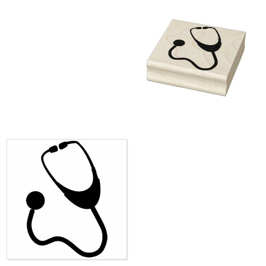 Stethoscoop Rubberstempel (Gestempeld)