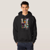 Stethoscoop scrub na zuster leven paasdag hoodie (Voorkant volledig)