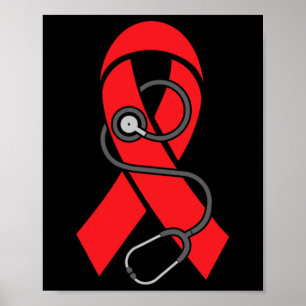 Stethoscoop- Sikkelcelanemie ondersteund Poster