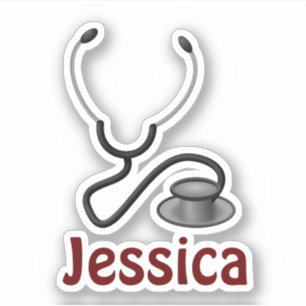 Stethoscoop sjabloon, aanpasbaar sticker