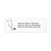 Stethoscoop T-shirts en cadeautjes Etiket (Voorkant)