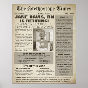 Stethoscoop Times for Nurse Retirement Party (1984 Poster