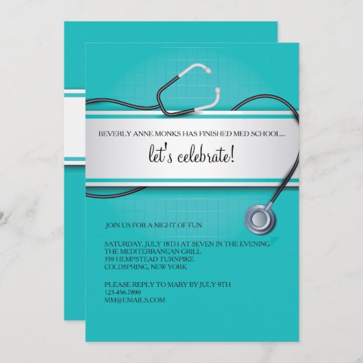 Stethoscoop-uitvindingen Kaart (Voorkant / Achterkant)