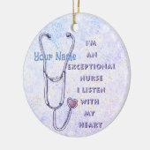 Stethoscoop uitzonderlijke verpleegkundige keramisch ornament (Links)