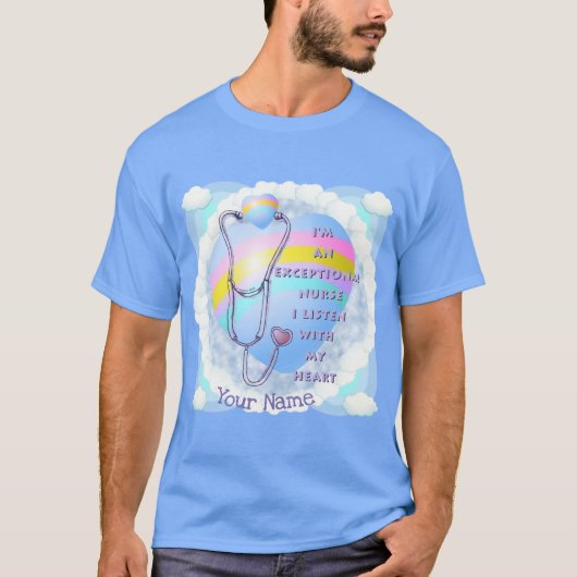 Stethoscoop uitzonderlijke verpleegkundige t-shirt (Voorkant)