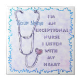 Stethoscoop uitzonderlijke verpleegkundige tegeltje (Voorkant)
