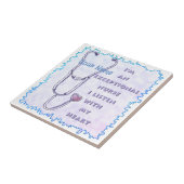 Stethoscoop uitzonderlijke verpleegkundige tegeltje (Zijkant)