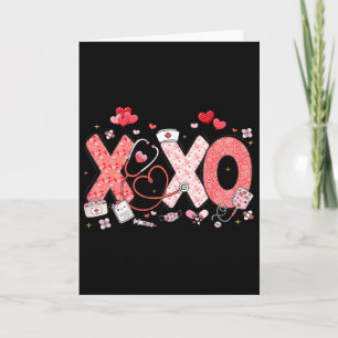 Stethoscoop Valentijnskaart voor verpleegster Xoxo Kaart