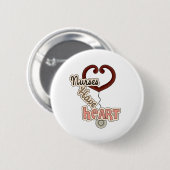 Stethoscoop verpleegsters hebben T-shirts en GIfts Ronde Button 5,7 Cm (Voorkant /achterkant)