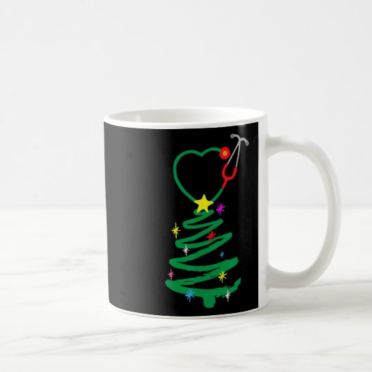 Stethoscoop ververnekt kerstwrak koffiemok (Rechts)