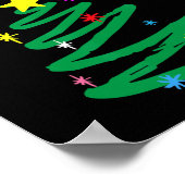 Stethoscoop ververnekt kerstwrak poster (Hoek)