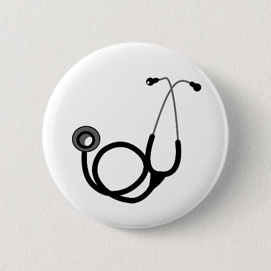 Stethoscoop voor de Doctor Ronde Button 5,7 Cm (Voorkant)