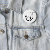 Stethoscoop voor de Doctor Ronde Button 5,7 Cm (In situ)