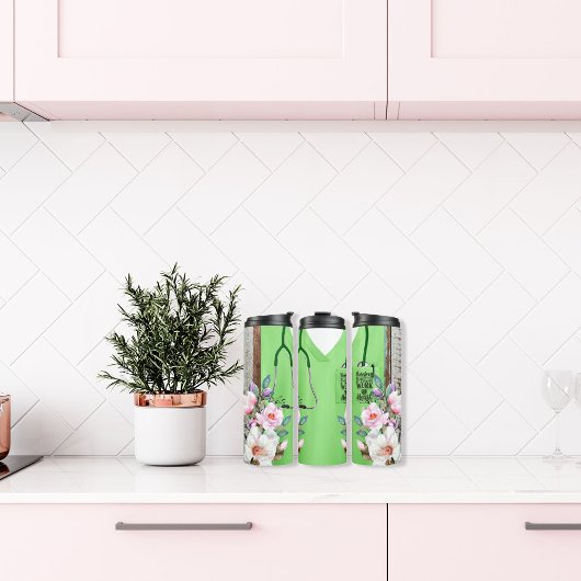 Stethoscoop voor groene zenuwuitstestjes thermosbeker