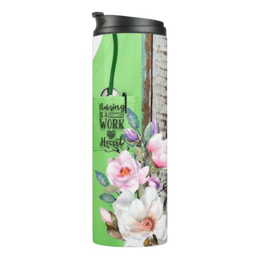 Stethoscoop voor groene zenuwuitstestjes thermosbeker (Geroteerd rechts)