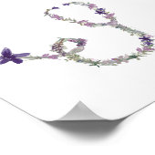 Stethoscoop Waterverf Flowers Doctor Nurse Poster (Hoek)