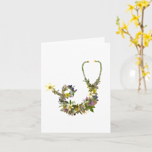 Stethoscoop Wenskaart Verpleegster LPN RN Witte Ja Kaart (Gele Bloem)