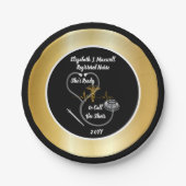 Stethoscoop | Ze is klaar om de Shots te bellen Papieren Bordje (Voorkant)