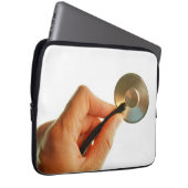 stethoscoop ziekenhuis ziek beter beterschap. laptop sleeve (Voorkant Rechts)