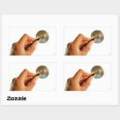 stethoscoop ziekenhuis ziek beter beterschap ziekt rechthoekige sticker (Vel)