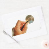 stethoscoop ziekenhuis ziek beter beterschap ziekt rechthoekige sticker (Envelop)