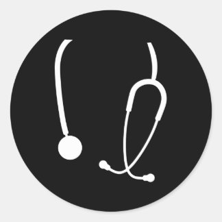 Stethoscoop Zurse Doctor Funny Nurse Ronde Sticker