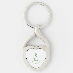 Stethoscoopboom (groen) sleutelhanger