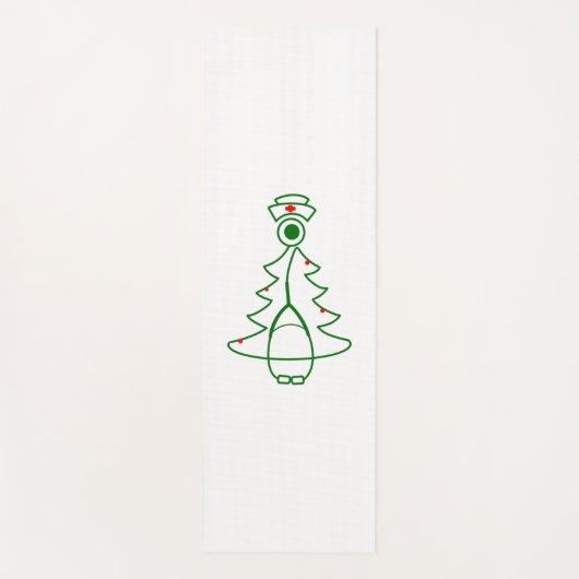 Stethoscoopboom (groen) yogamat (Voorkant)