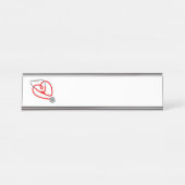 Stethoscoophart Bureau Naambordje (Voorkant)