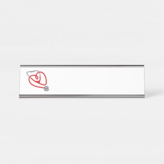 Stethoscoophart Bureau Naambordje (Voorkant)