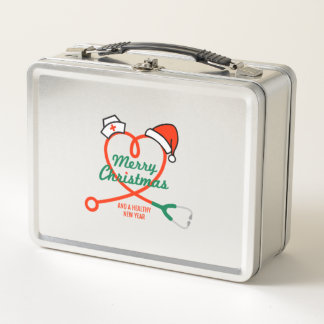 Stethoscoophart met kerstmuts