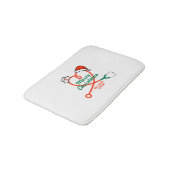 Stethoscoophart met kerstmuts badmat (Gekanteld)