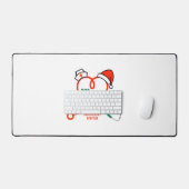 Stethoscoophart met kerstmuts bureaumat (Keyboard & Muis)