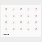 Stethoscoophart met kerstmuts hart sticker (Vel)