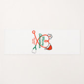 Stethoscoophart met kerstmuts yogamat (Voorkant (horizontaal))