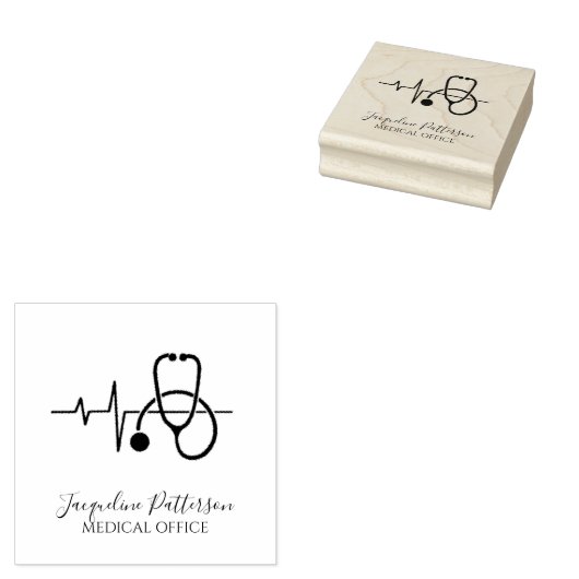 Stethoscoopteken Rubberstempel (Gestempeld)