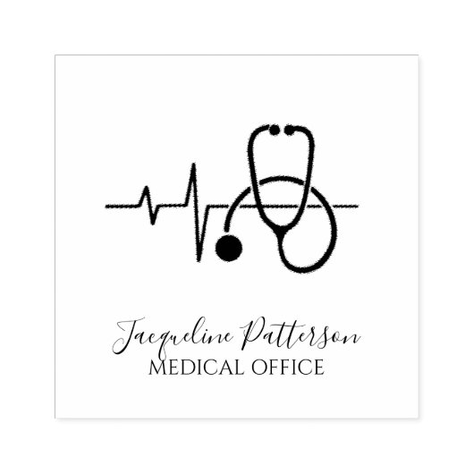 Stethoscoopteken Rubberstempel (Afrduk)