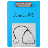 Stethoscoopturquoise, arts klembord (Voorkant)