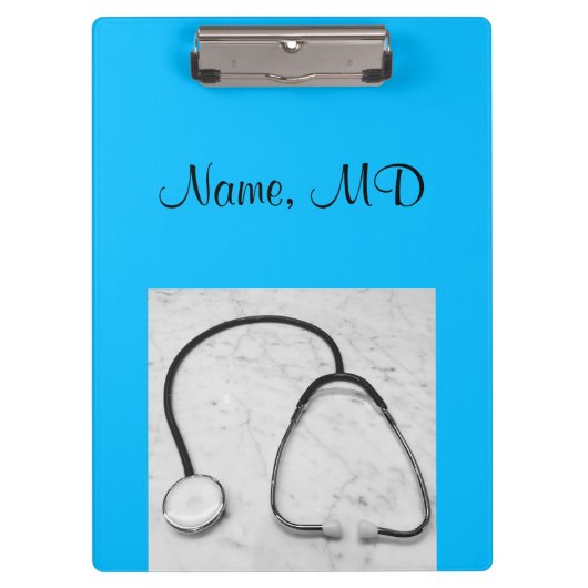 Stethoscoopturquoise, arts klembord (Voorkant)