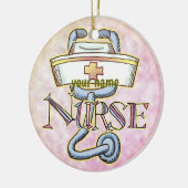 Stethoscoopverpleegkundige Keramisch Ornament (Links)