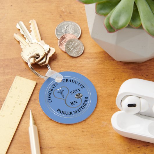 Stethoscope Caduceus RN Congrats Afstuderen - Lt B Sleutelhanger (Bureau)