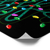 Stethoscope Christmas Tree Lights Nurse Christmas  Poster (Hoek)