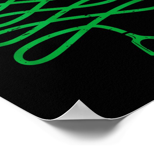 Stethoscope Christmas Tree Nurse Christmas Scrub T Poster (Hoek)