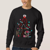 Stethoscope Christmas Tree Nurse Christmas Scrub T Trui (Voorkant)