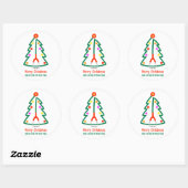Stethoscope Christmas Tree Ronde Sticker (Vel)